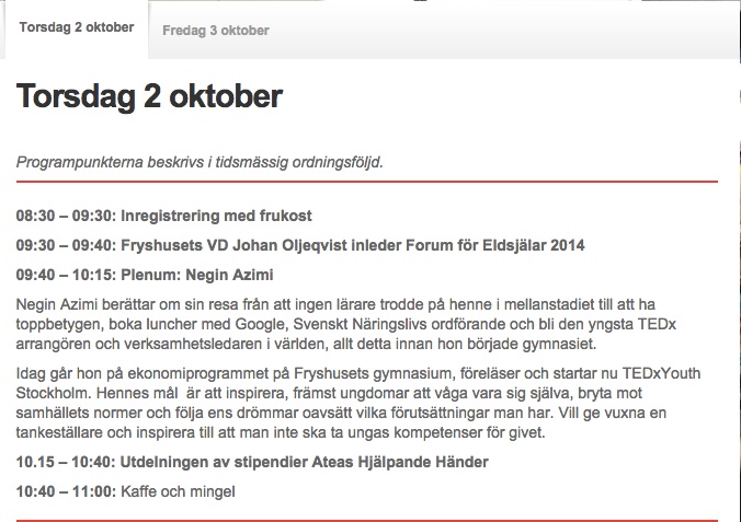 Program- Forum för eldsjälar